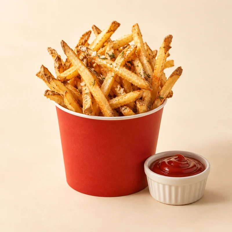 A serving of golden Ember Burger fries.